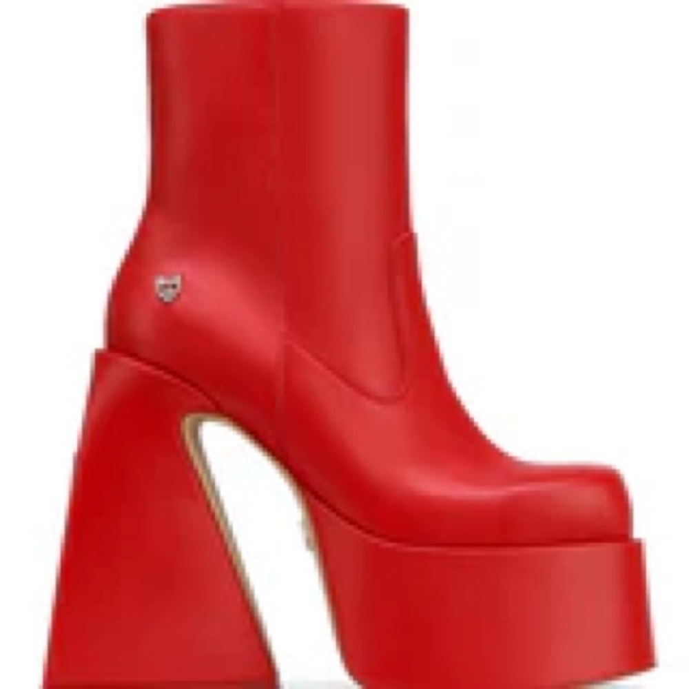 Naked Wolfe Red Platform Boots